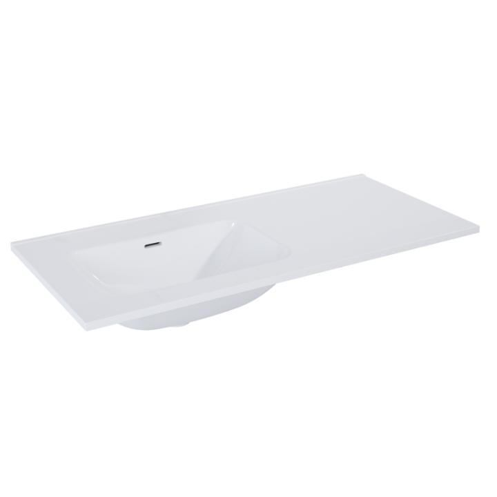 UMYWALKA ELITA SKAPPA 100 BEZ OTW. LEWA (60+40), CERAMICZNA WHITE 146036