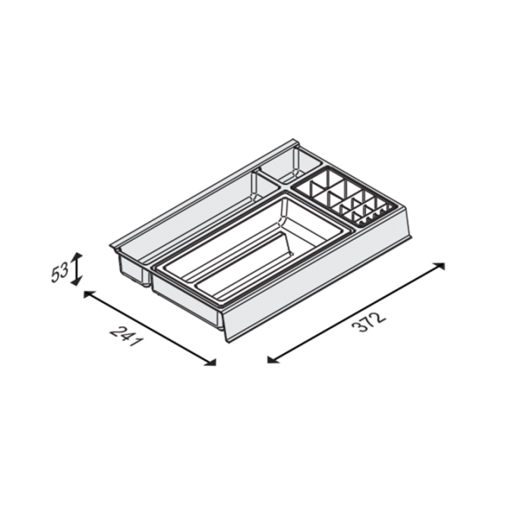 ORGANIZER MODUŁOWY ELITA M40 ANTHRACITE MATT 167351