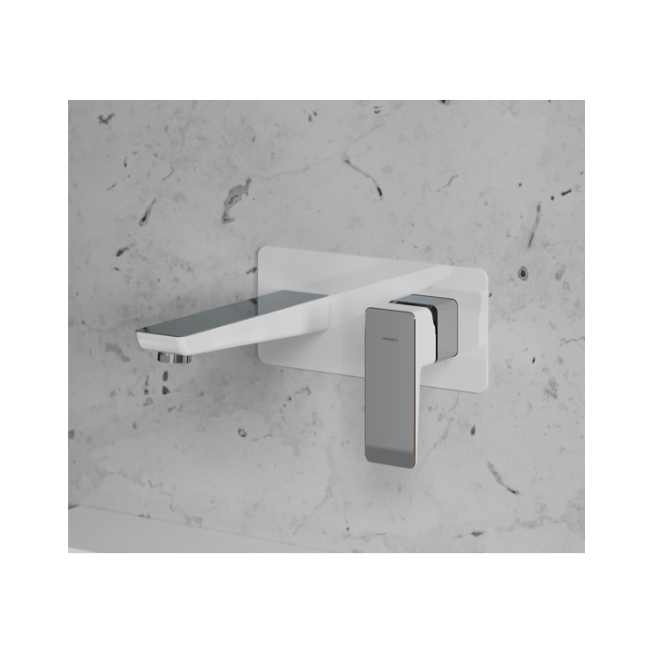 Bateria umywalkowa podtynkowa Omnires Parma chrom/biały PM7415CRB