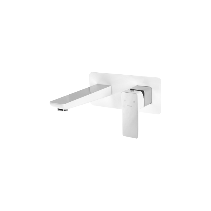 Bateria umywalkowa podtynkowa Omnires Parma chrom/biały PM7415CRB
