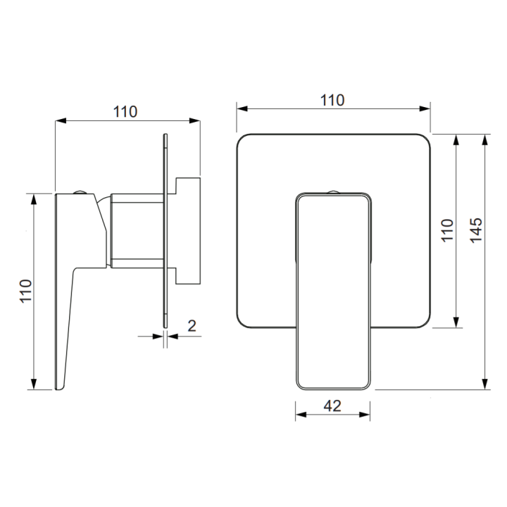 Bateria prysznicowa podtynkowa Omnires Parma chrom/biały PM7445CRB