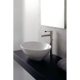 Umywalka nablatowa 41x33,5 cm SCARABEO THIN-LINE bez otw. night 801135