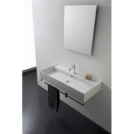 Umywalka 100x46 cm SCARABEO TEOREMA 2.0 z otw. ardesia 5106/R-100A49