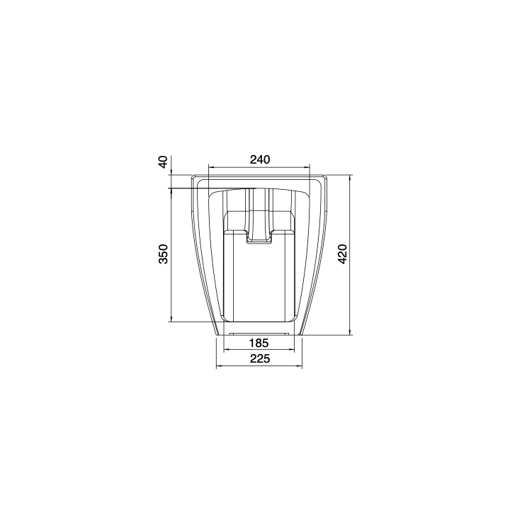 Bidet stojący 55x36 cm SCARABEO TEOREMA 2.0 night 513935