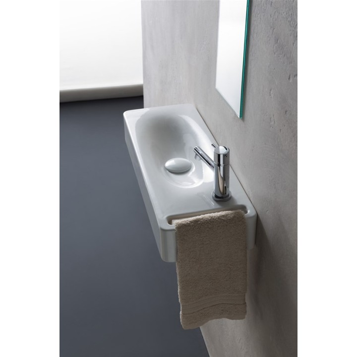 Umywalka wisząca 50x22 cm SCARABEO HUNG z otw. ardesia 151249