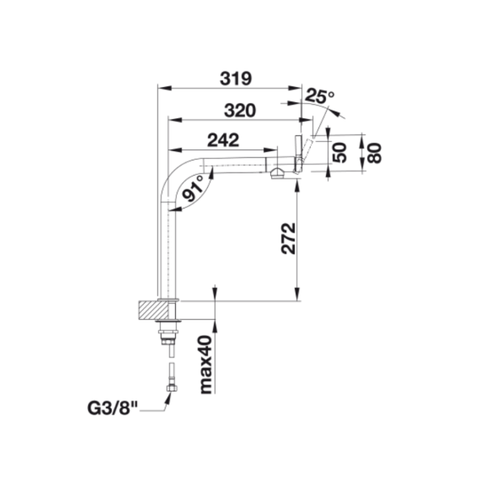 Bateria BLANCO VONDA STAL SZCZOTKOWANA 518435