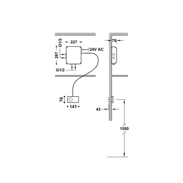 Elektroniczny sterownik Tres Shower Technology biały/chrom 49286299