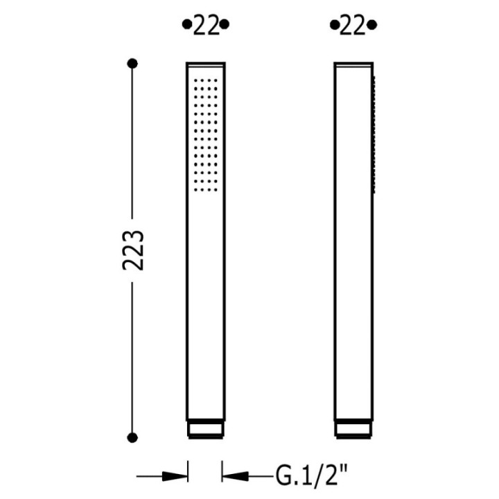 Słuchawka prysznicowa Tres Cuadro stal 00663901AC