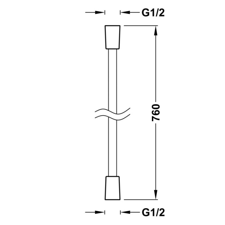 Wąż 76 cm TRES chrom 913460910