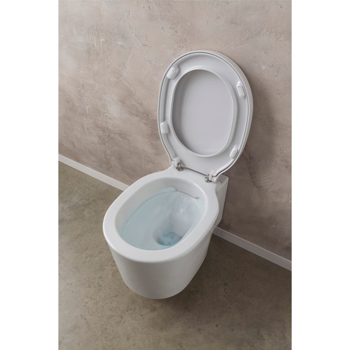 Miska WC wisząca 53,5x36 cm SCARABEO BUCKET biała 8812/CL