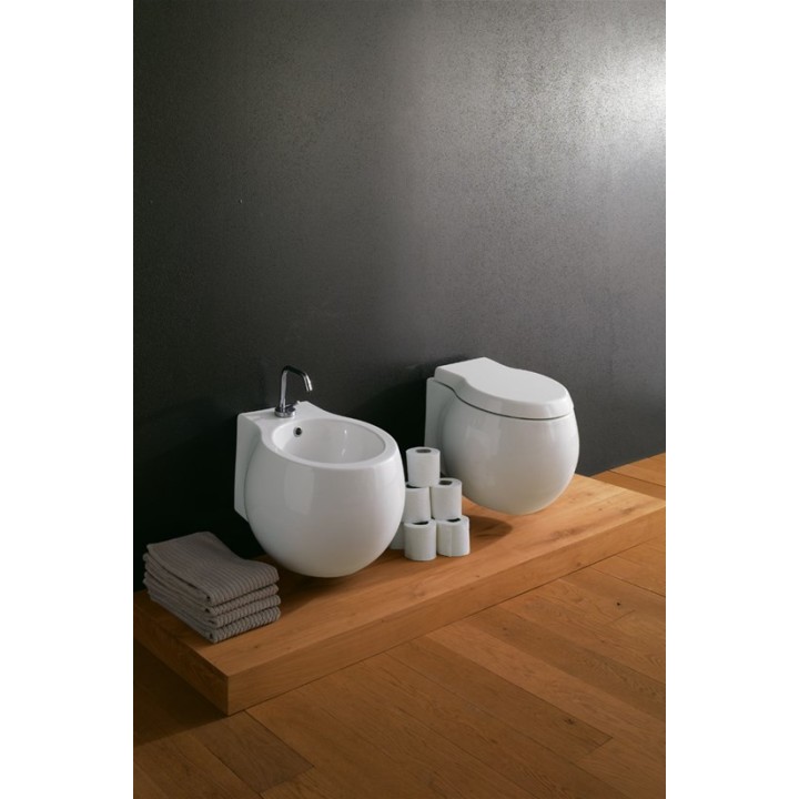 Bidet wiszący 50x45 cm SCARABEO PLANET biały 8106