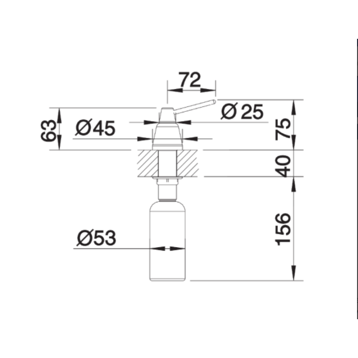 BLANCO TIGA - DOZOWNIK CHROM 510769