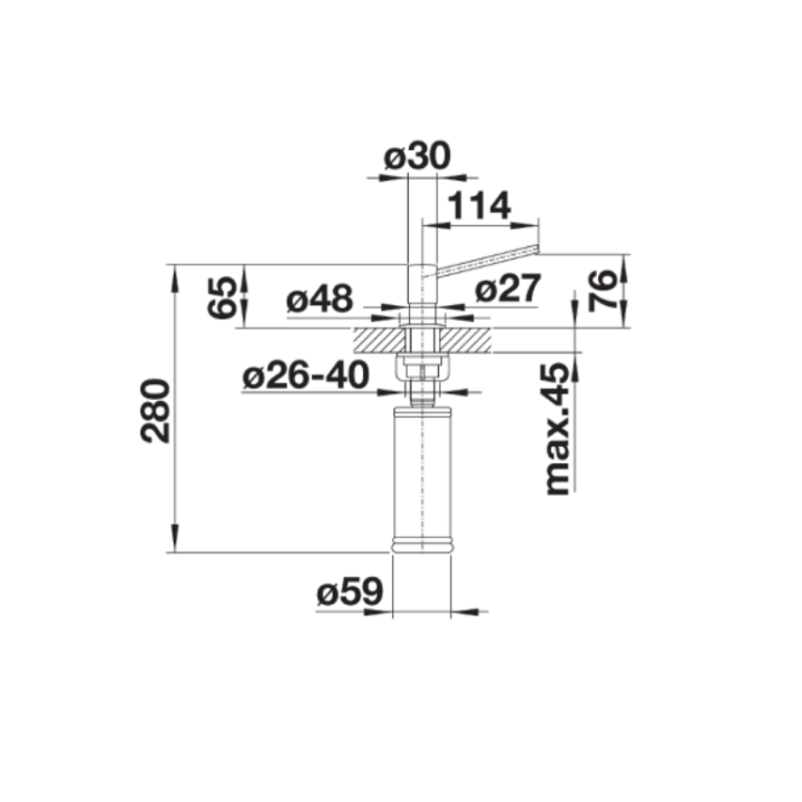 BLANCO TORRE - DOZOWNIK W KOLORZE STALI 512594