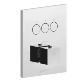 Bateria termostatyczna 3-drożna z CPBOX PAFFONI ELLE chrom CPT519CR