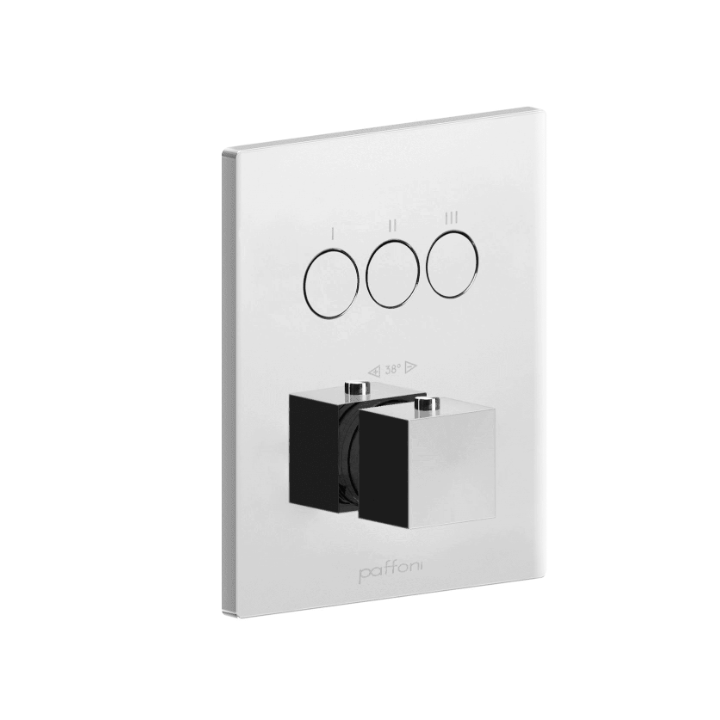 Bateria termostatyczna 3-drożna z CPBOX PAFFONI ELLE chrom CPT519CR