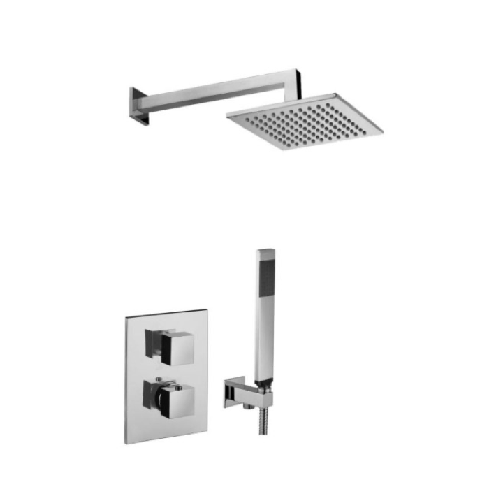 Zestaw natryskowy TERMOSTAT 40/25x25 cm PAFFONI LEVEL chrom LEQ518ZSC3FCR