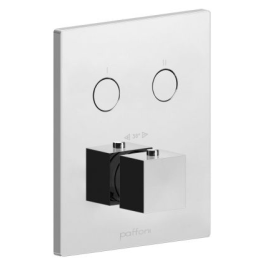 Bateria 2-drożna z CPBOX PAFFONI ELLE stal szczotkowana CPT518ST