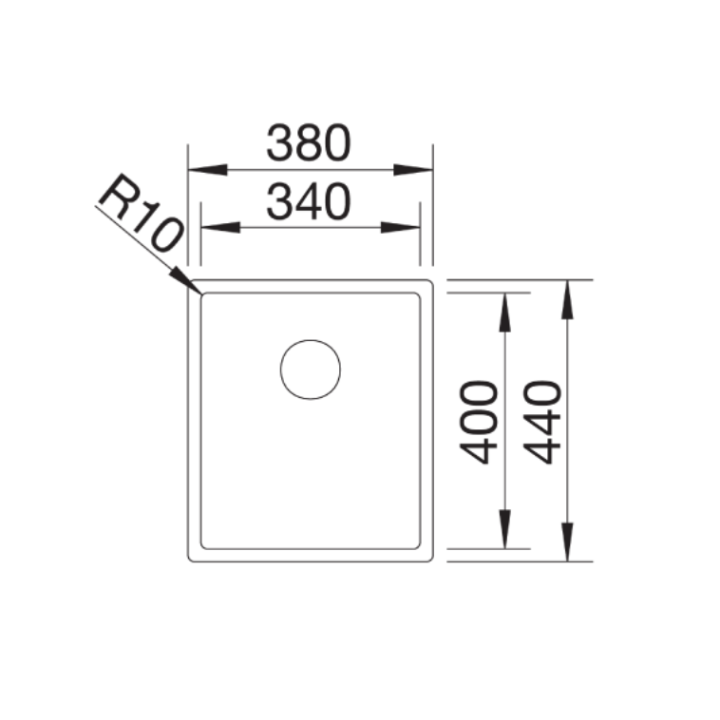 Komora BLANCO CLARON 340-U STAL DURINOX, INFINO 523384