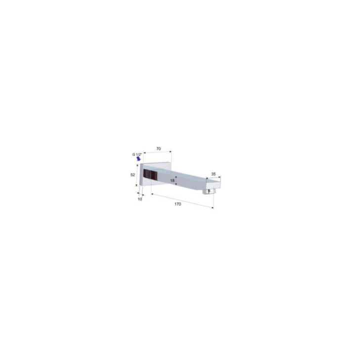 Zestaw wannowy 20x20 cm PAFFONI RINGO czarny mat RIN019ZSCW3ANO