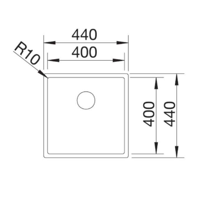 Komora BLANCO CLARON 400-U STAL DURINOX, INFINO 523385