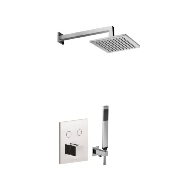 Zestaw natryskowy 30x30 cm termostat PAFFONI RINGO chrom CPT518ZSC3ECR