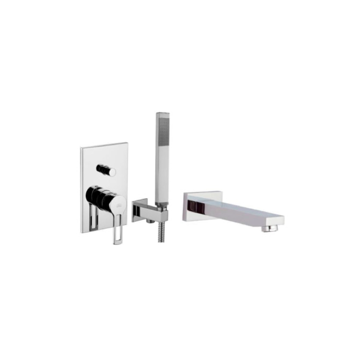 Zestaw wannowy podtynkowy z wylewką 17 cm PAFFONI WEST chrom WS015ZWWCR
