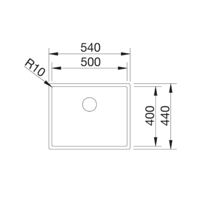Komora BLANCO CLARON 500-U STAL DURINOX, INFINO 523386