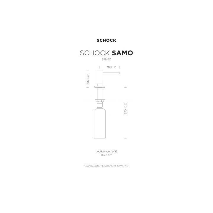 Dozownik SCHOCK SAMO stal nierdzewna 629169EDM