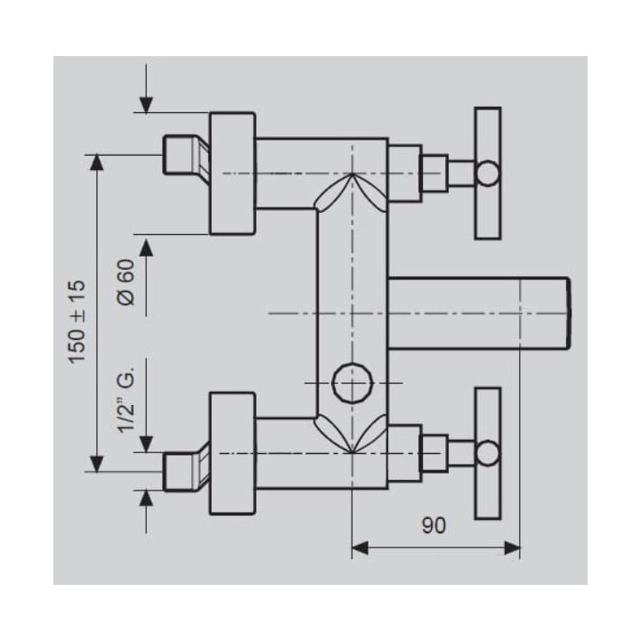 Bateria wannowa ścienna EMMEVI SPIRIT NEW czarny mat 31001NO