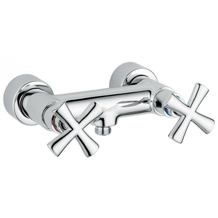 Bateria natryskowa ścienna EMMEVI SPIRIT NEW czarny mat 31002NO