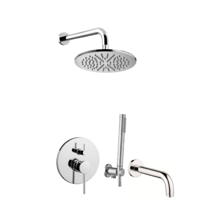 Zestaw wannowy podtynkowy 30 cm EMMEVI PIPER czarny mat PI019ZSCW3E.NO