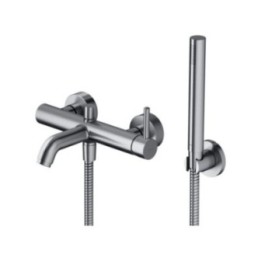 Bateria wannowa Omnires Y z zestawem prysznicowym nikiel Y1231NI