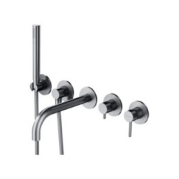 Bateria wannowa Omnires Y 5-otworowa podtynkowa nikiel Y1237/1NI