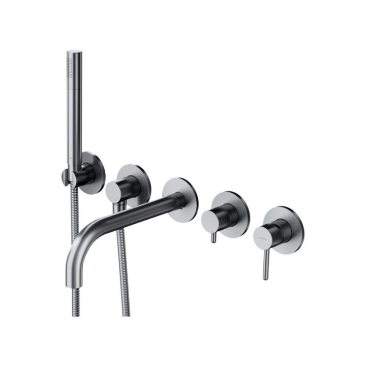 Bateria wannowa Omnires Y 5-otworowa podtynkowa nikiel Y1237/1NI