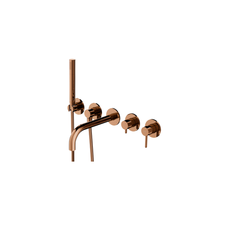 Bateria wannowa Omnires Y 5-otworowa podtynkowa miedź Y1237/1CP