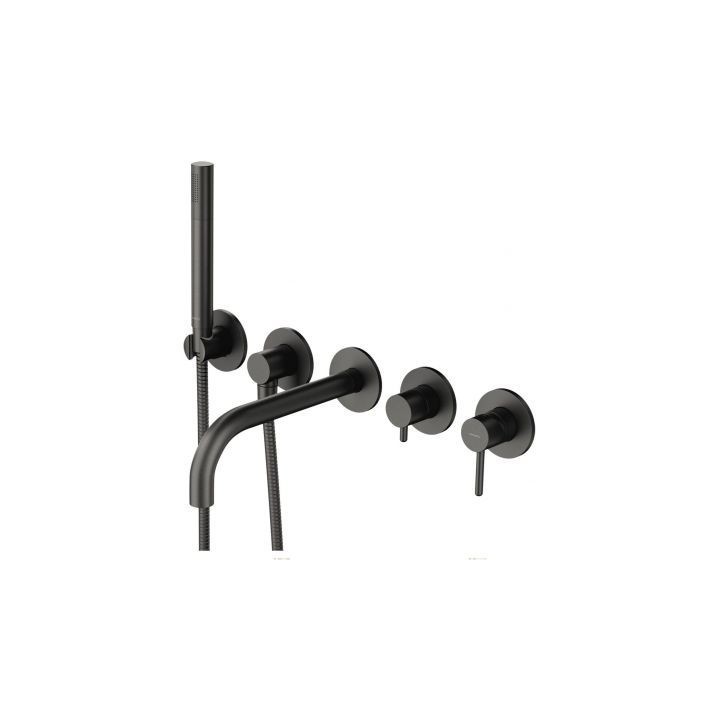 Bateria wannowa Omnires Y 5-otworowa podtynkowa grafit Y1237/1GR
