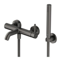 Bateria wannowa Omnires Y z zestawem prysznicowym grafit Y1231GR