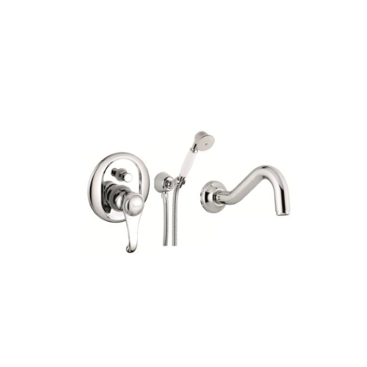Zestaw wannowy podtynkowy EMMEVI TIFFANY chrom TIF015ZWWCR
