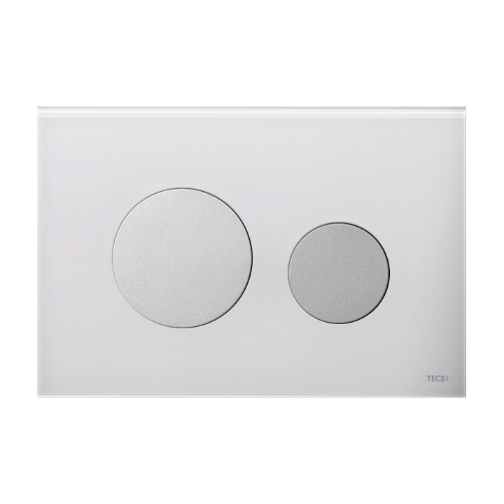 Przycisk spłukujący Tece Loop do WC szkło białe/chrom mat 9240659