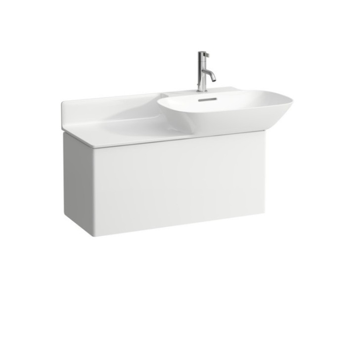 Umywalka Laufen Ino 900x450 mm z blatem po lewej bez otw. biała LCC H8133014001091