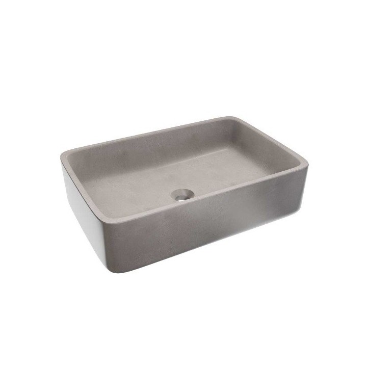 Kamienna umywalka nablatowa AD naturalnie ETNA MINI 450x300x115mm szary marmur KUN-004SZ-M