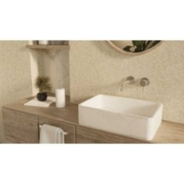 Kamienna umywalka nablatowa AD naturalnie ETNA MINI 450x300x115mm biały marmur KUN-004BI-M