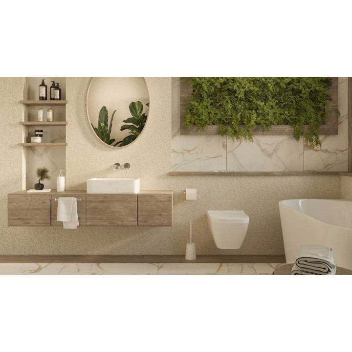 Kamienna umywalka nablatowa AD naturalnie ETNA MINI 450x300x115mm biały marmur KUN-004BI-M