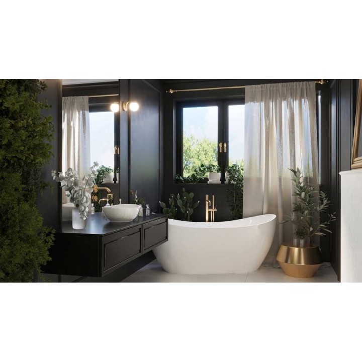 Wanna wolnostojąca AD naturalnie PRESENTA 1600x720x720mm z przelewem AWW-002-160ZP