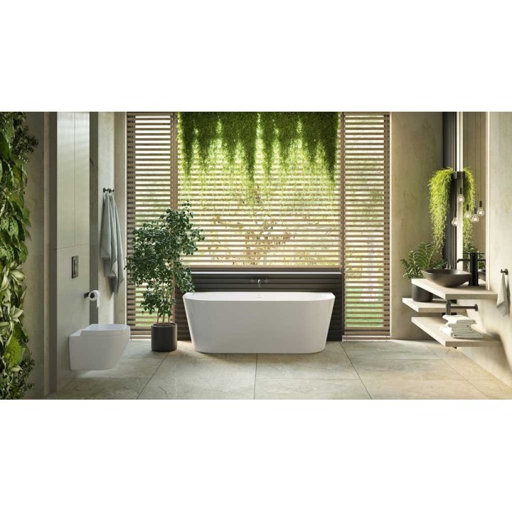 Wanna wolnostojąca AD naturalnie GAULI 1500x750x580mm z przelewem AWW-004-150ZP