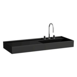 Umywalka Laufen Kartell 1200x460 mm blat po lewej bez otw. czarny połysk H8133330201121