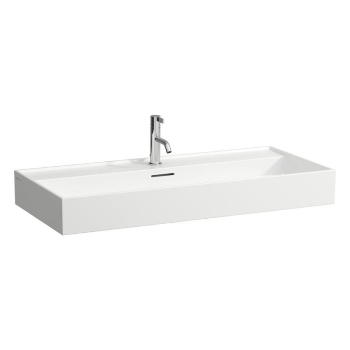 Umywalka 1000x460 mm LAUFEN KARTELL bez otw. czarny połysk H8103370201091