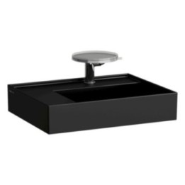 Umywalka Laufen Kartell 600x460 mm blat po lewej bez otw. czarny mat H8103357161121