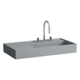 Umywalka Laufen Kartell 900x460 mm blat po lewej z 3 otw. grafit mat H8103397581581