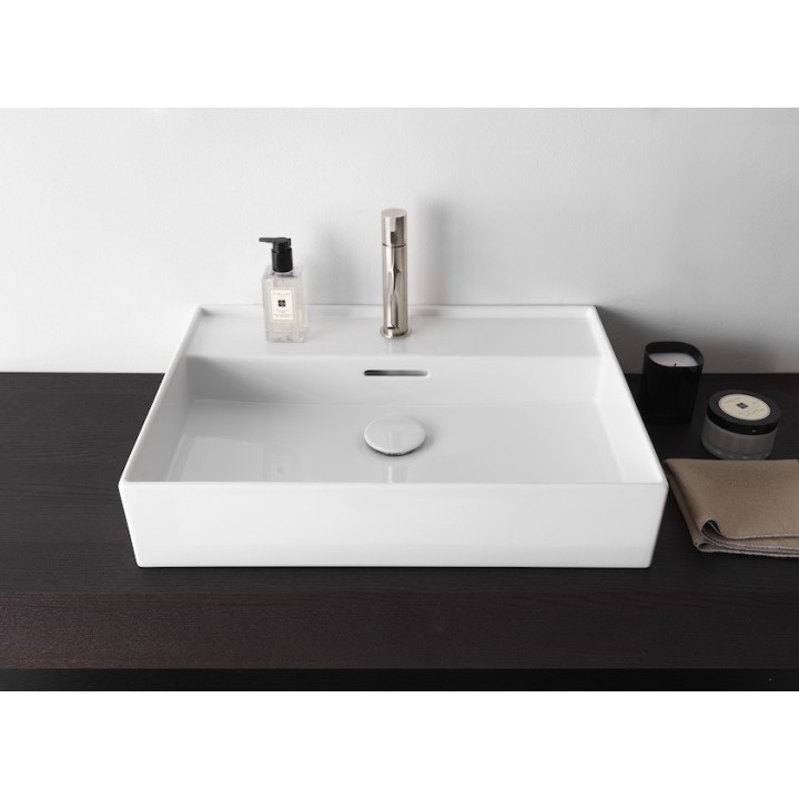 Umywalka Laufen Kartell 600x460 mm z otw. grafit mat H8103337581041